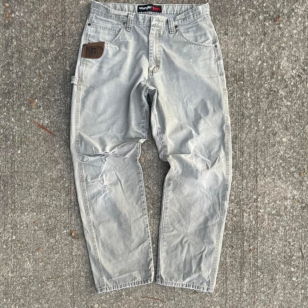 Wrangler Men's Khaki and Green Trousers